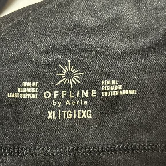Aerie real me recharge black sports bra lounge top size XL. - Picture 4 of 4